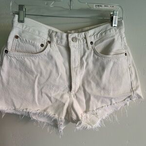 White Denim Women Shorts